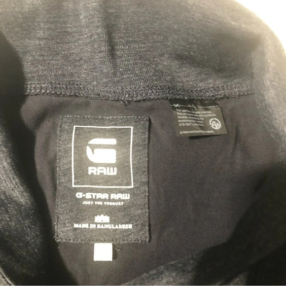 G-Star Raw Shawl Collar Pullover Sweater in Dark Grey and  Black - Picture 2 of 15